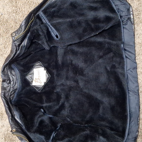 Vintage Berman's leather moto motorcycle biker coat - size 40 Medium - Picture 12 of 14